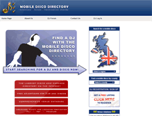 Tablet Screenshot of mobilediscodirectory.co.uk